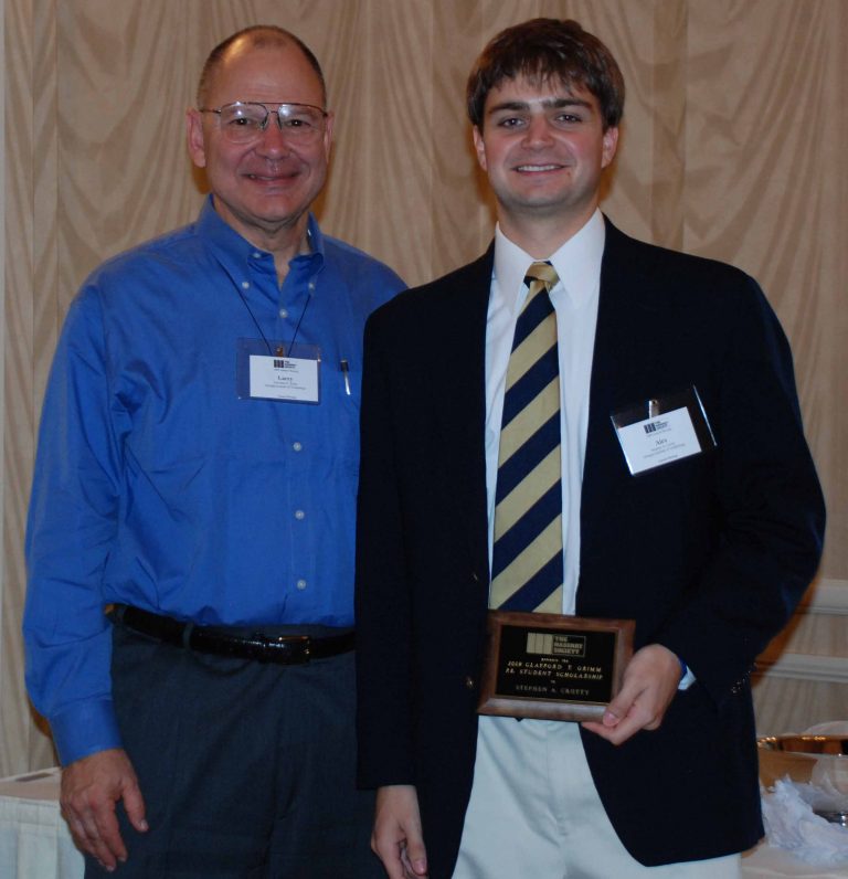 Stephen A. Crotty wins 2009 Clayford T. Grimm P.E. Student Scholarship