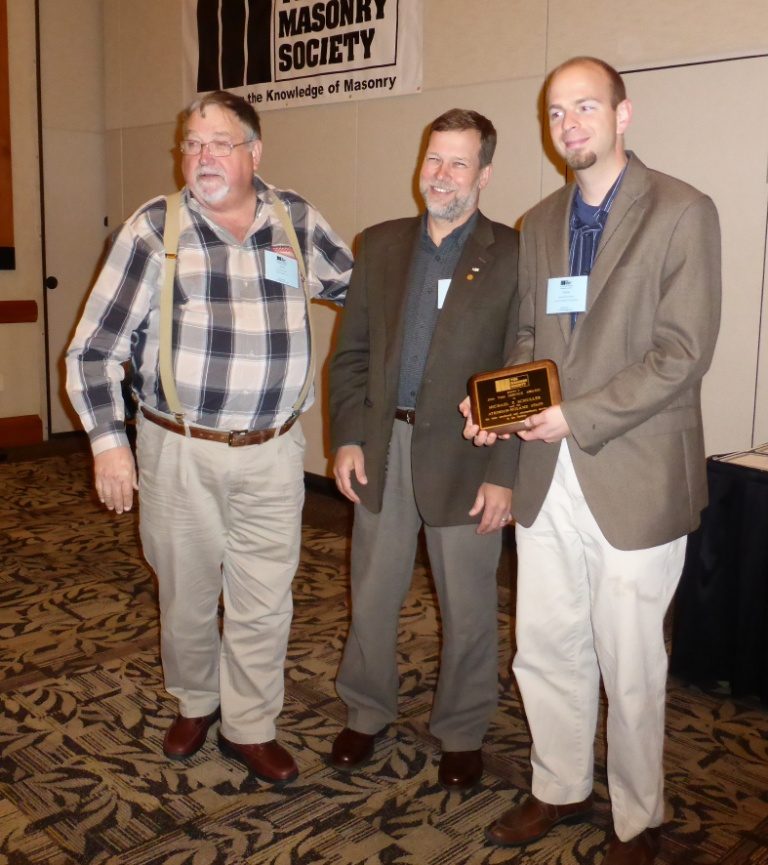 2014 TMS Service Awards presented to Nicholas Lang, Luis Dominguez, and Atkinson-Noland & Associates