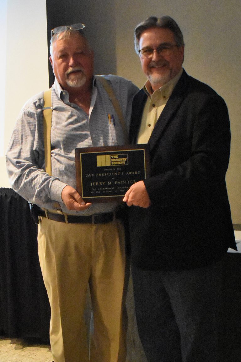 2018 President’s Award presented to Jerry Painter