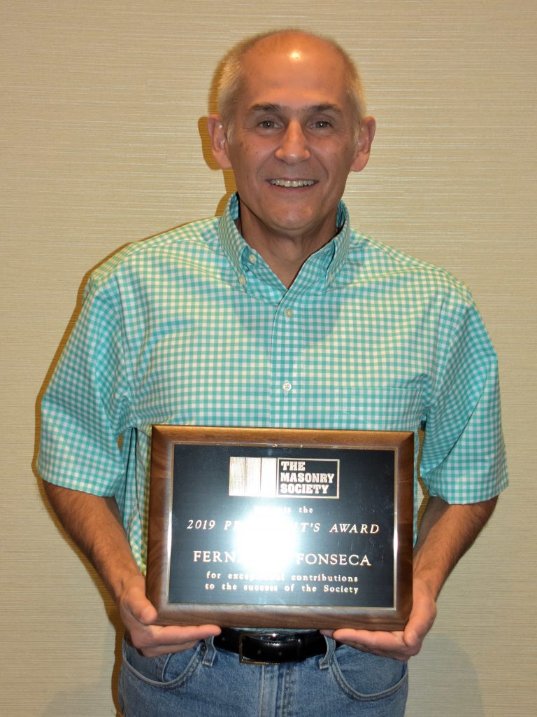 2019 President’s Award presented to Fernando Fonseca